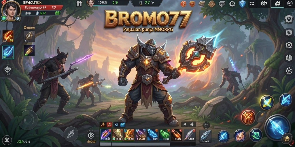 Tampilan gameplay MMORPG yang mendebarkan di BROMO77.