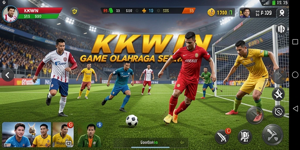 Tampilan gameplay menegangkan dalam KKWIN yang menawarkan pengalaman olahraga nyata.