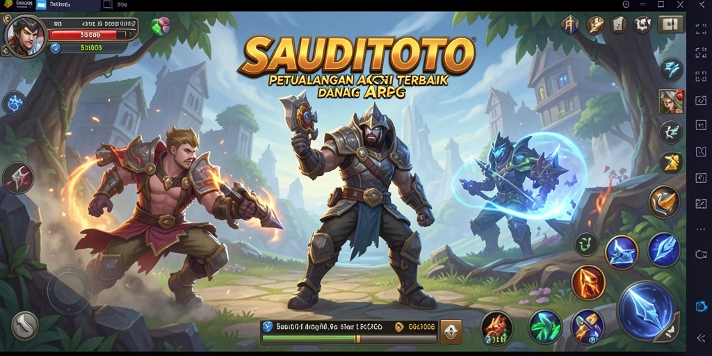 Tampilan gameplay SAUDITOTO menampilkan aksi petualangan yang mendebarkan.
