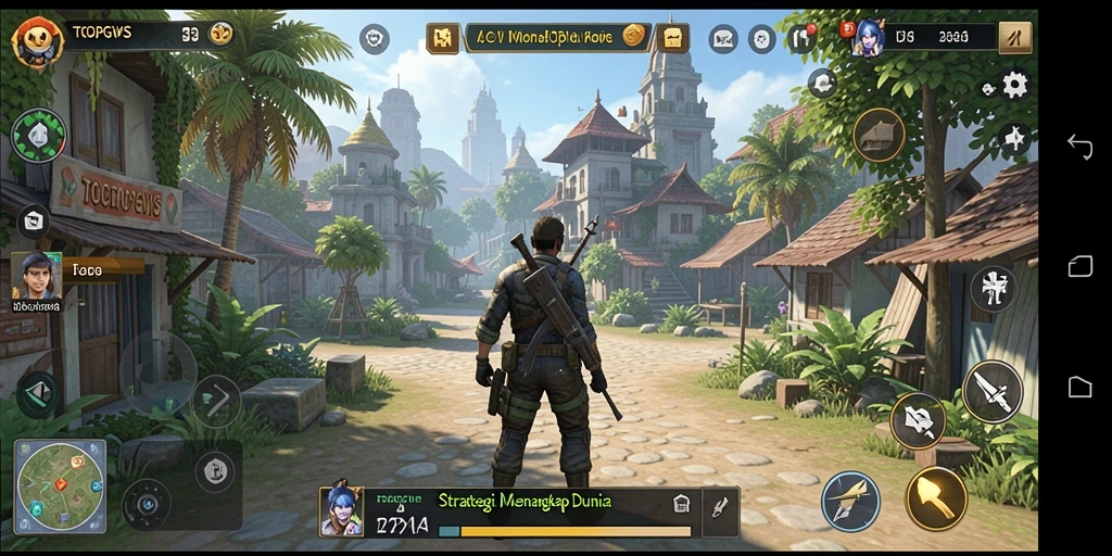Screenshot TOOPGWS menampilkan pertempuran strategis di medan perang yang menegangkan.